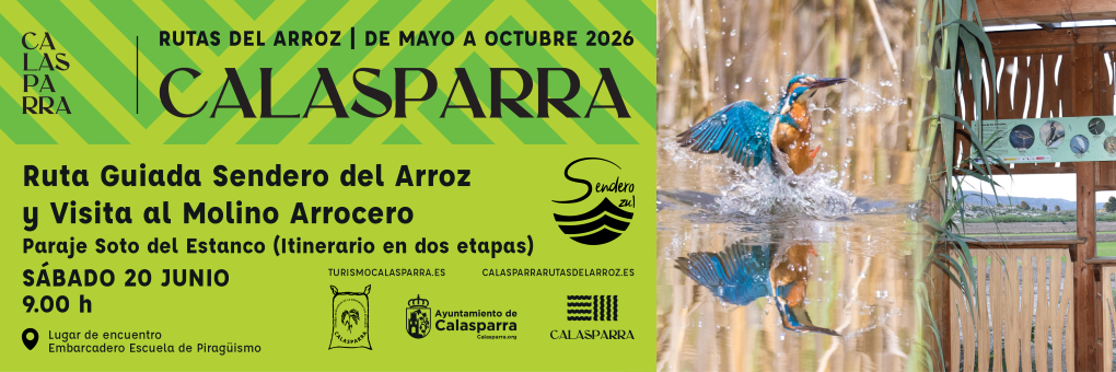RUTA GUIADA SENDERO DEL ARROZ Y VISITA AL MOLINO ARROCERO PARAJE SOTO DEL ESTANCO