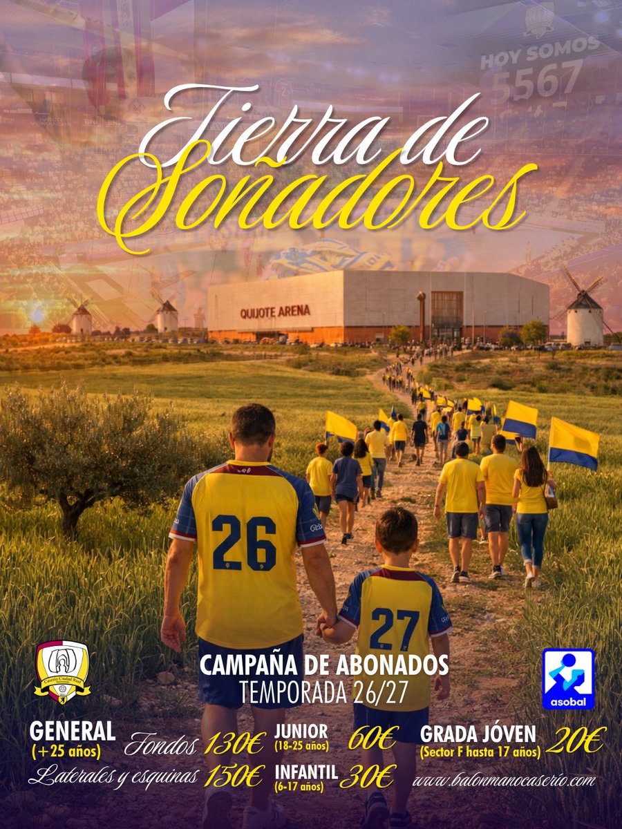 Campaña de Abonos Club Balonmano Caserío Ciudad Real 2026/2027