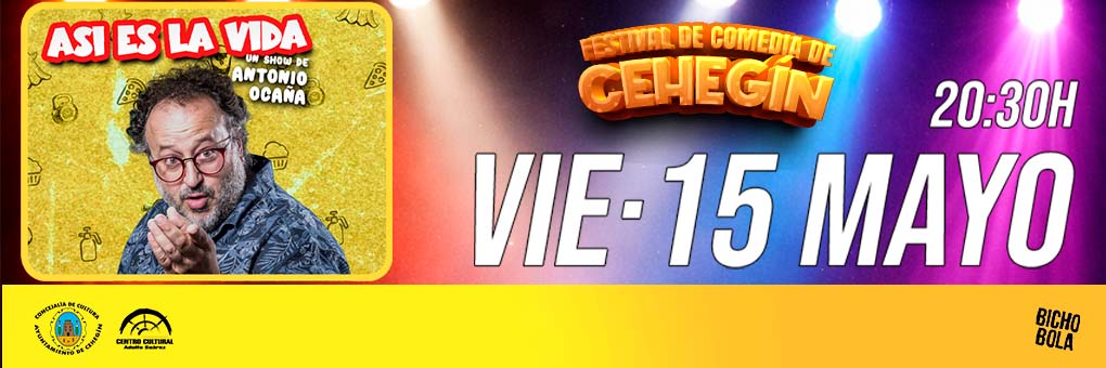 MONÓLOGO DE ANTONIO OCAÑA EN FESTIVAL DE COMEDIA DE CEHEGÍN