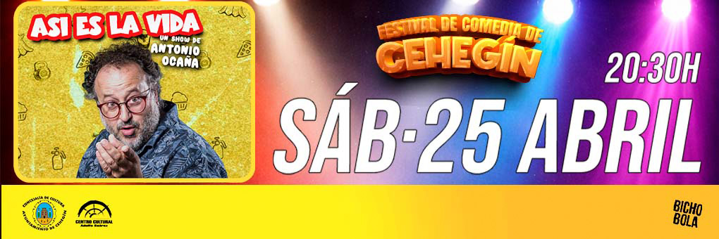 MONÓLOGO DE ANTONIO OCAÑA EN FESTIVAL DE COMEDIA DE CEHEGÍN
